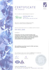 Certificate ISO 9001